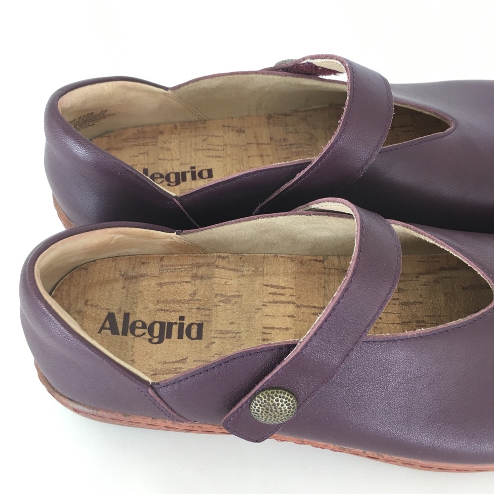 Alegria Opheliah Leather Mary Jane Loafer Shoes Women’s Size 39 Purple OPH-6328 - Picture 7 of 12